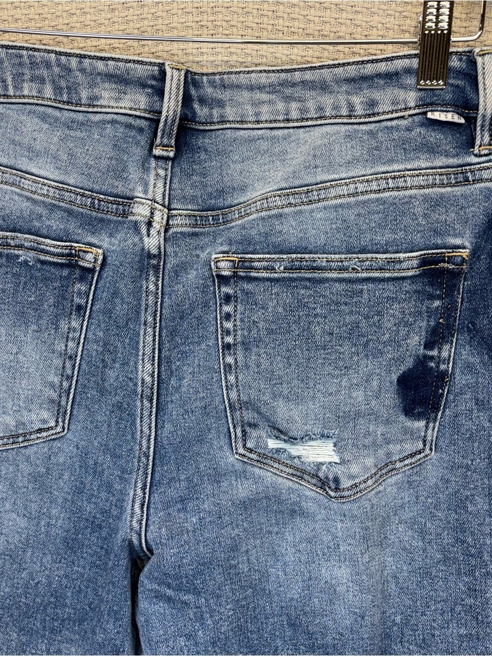 Risen Starlit Celeste Boyfriend High Waisted Jeans Women Sz 32 Boho Festival - Picture 8 of 11